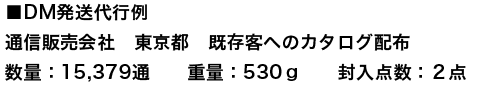 DM発送代行事例