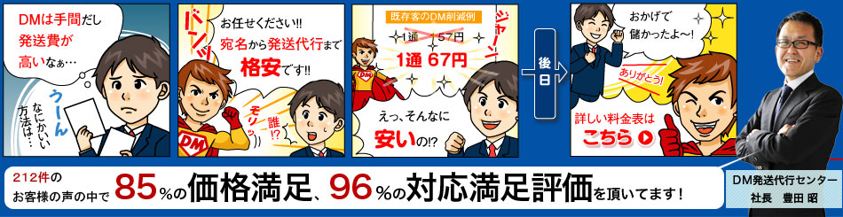 DM発送代行 ダイレクトメールならお任せください。お見積もりはこちら。