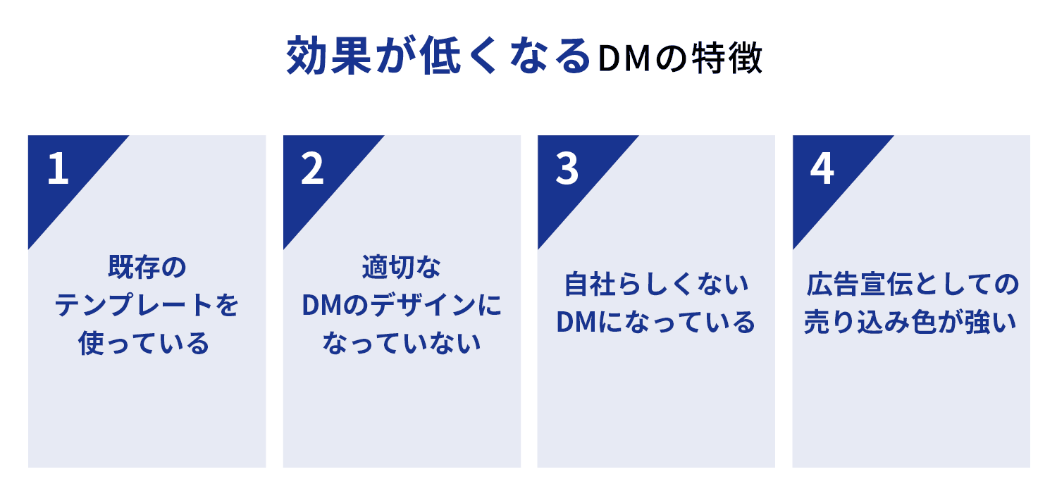 効果が低くなるDMの特徴